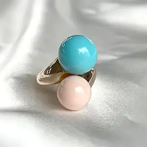 coral turquoise ring