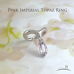 pink imperial topaz ring